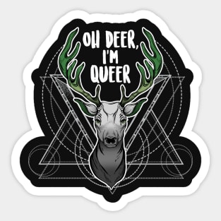 Aromantic Oh Deer I'm Queer Sticker